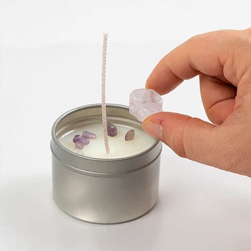 Mini DIY Kit Ljustillverkning - Sojaljus i Burk med Kristaller