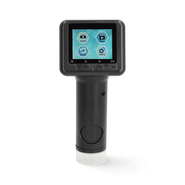 Nedis handhållet digitalt mikroskop med vinklingsbar LCD-skärm och 500X förstoring