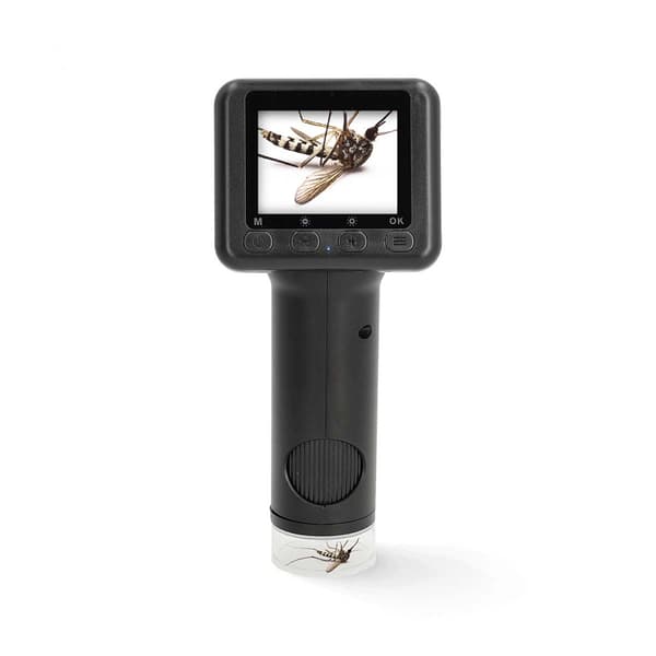 Nedis Digitalt Mikroskop – 500x Zoom, USB-C, Portabelt med LCD-skjerm