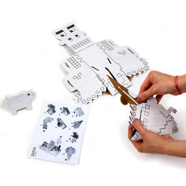 3D-figurmaleri af Numbers Dragon Pixels Kidea