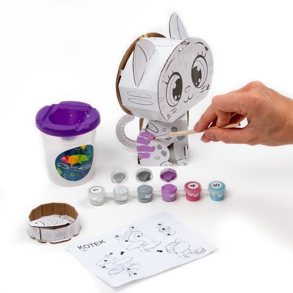 3D-figurmaleri af Numbers Kitten Kidea