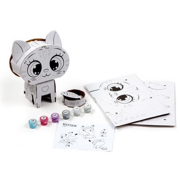 3D-figurmaleri af Numbers Kitten Kidea