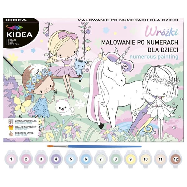 Billede maleri af numre Fairies Unicorn Kidea