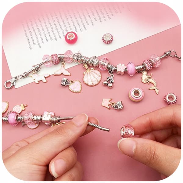 ARMBÅNDSHALSKÆDE LAVE SÆT KREATIV GAVEÆSKE MED KREATION
