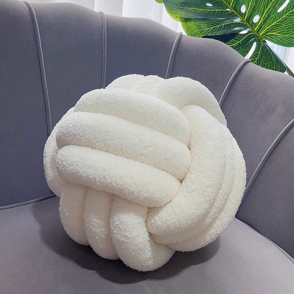 Knutkudde 30 × 30 cm - Vit