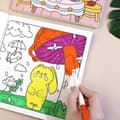 Miniatyrbild 4 av 5: Målarbok med djurvänner – 40 ark i kvadratiskt format