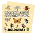 Miniatyrbild 1 av 2: Målarbok med insektsmotiv – 40 ark i kvadratiskt format