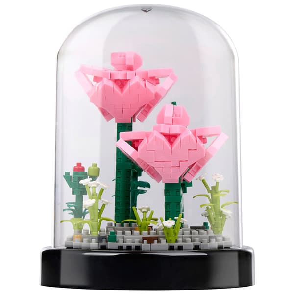 Byggeklosser i glasskuppel - Blomster