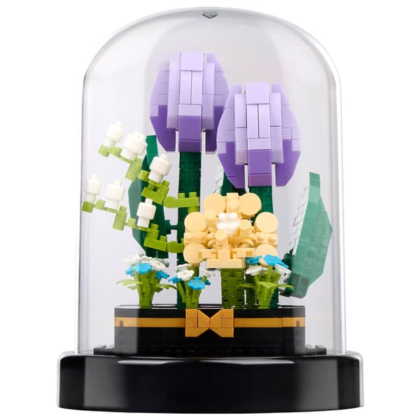 Byggeklosser i glasskuppel - Blomster