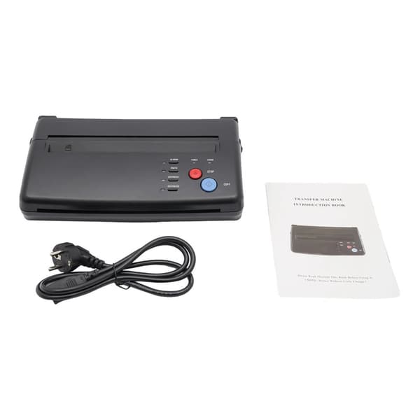 A4 Tattoo Transfer Copier, Højopløselig Scanning, Bærbart Design,sort