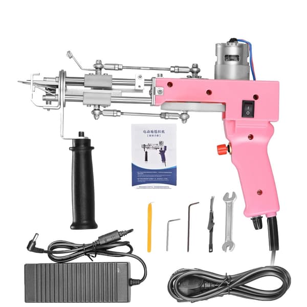 Tufting Gun Set, 2-i-1 Elektrisk Tuftningspistol, 7-21mm Tuftningsmaskin,EU PLUG 220V