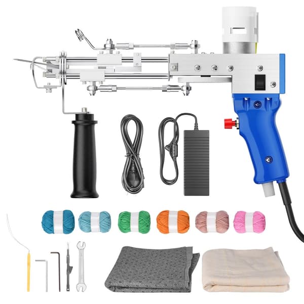 Elektrisk Tufting Pistol, Justerbar Hastighed 5-45 Sting, Højde på Pile 7-21 mm,EU PIUG