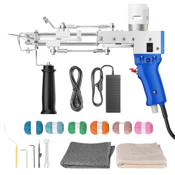 Elektrisk Tufting Pistol, Justerbar Hastighed 5-45 Sting, Højde på Pile 7-21 mm,EU PIUG