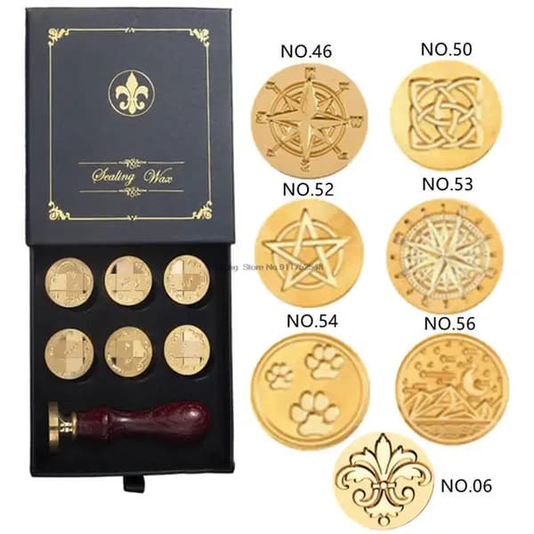 Vahaliimapakkaus, retro-tyyli, tee-se-itse sinetöintisetti, 7Seals lahjapakkaussetti9