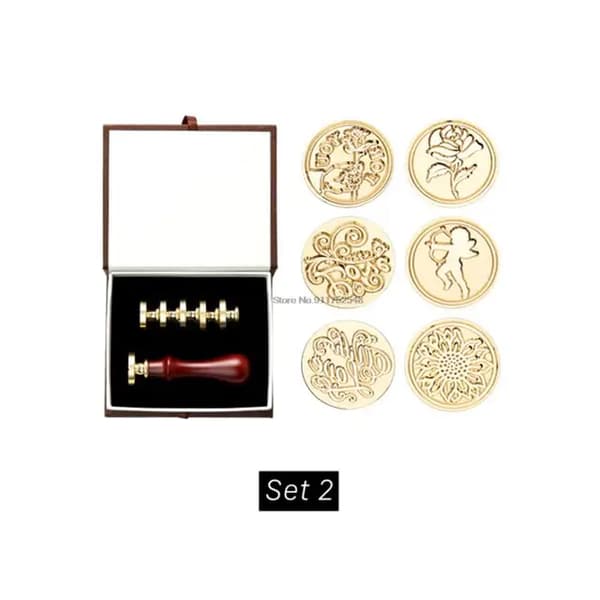 Vokssæt, Retro Design, DIY Forseglingssæt, 6Seals Gaveæske Sæt2