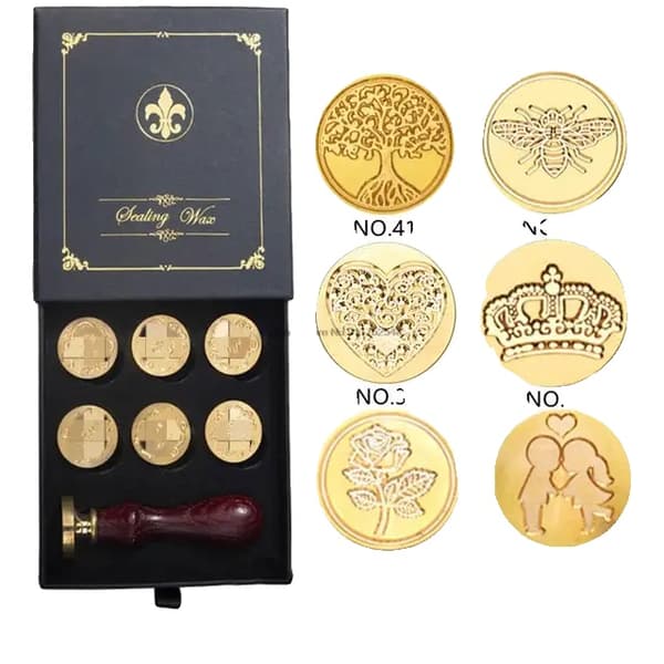 Vahaliimapakkaus, retro-tyyli, tee-se-itse sinetöintisetti, 7Seals lahjapakkaus Set2