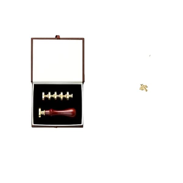 Vaxstämpelset, retrodesign, DIY-sigillhantverkssats, 6Seals Presentask Set5