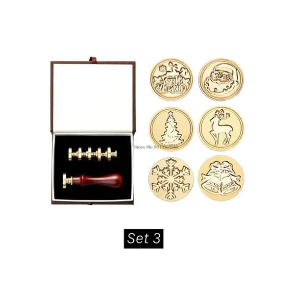 Vahaliimapakkaus, retro-tyyli, tee-se-itse sinetöintisetti, 6Seals lahjapakkaus setti3