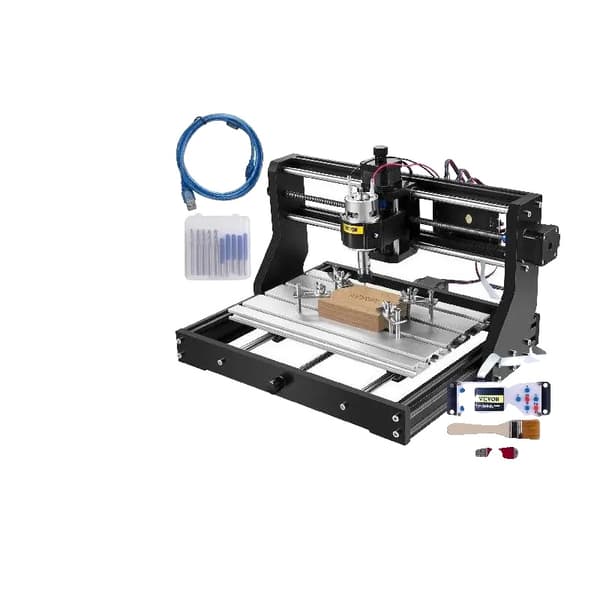 VEVOR CNC 3018 Pro Mini Lasergravør, 3-akset kontrol, høj præcision, understøtter flere formater.