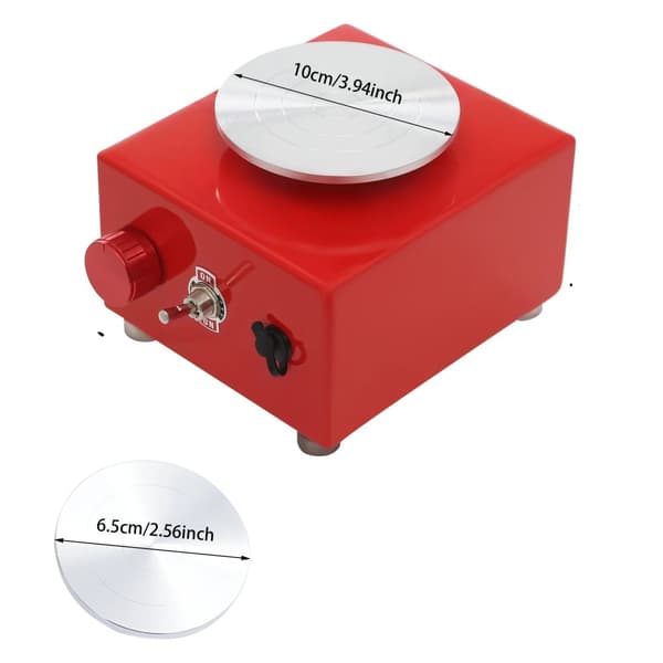 Mini savikone, 24W teho, 0-2000 RPM nopeus, kompakti muotoilu,Punainen