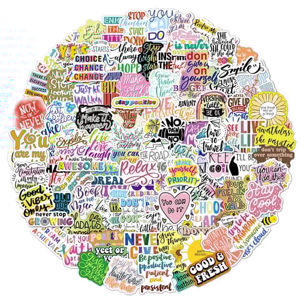Klistermärken med positiv energi 200-pack