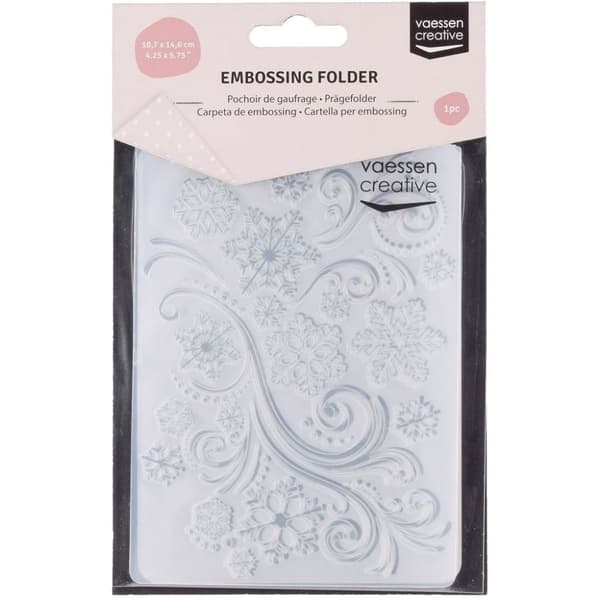 Embossing Folder A6 - Snowflake Swirl - Vaessen