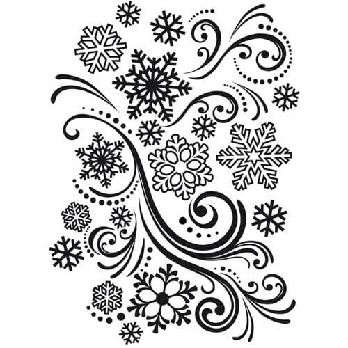 Embossing Folder A6 - Snowflake Swirl - Vaessen