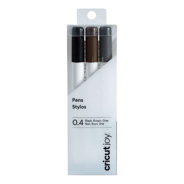 Fine Point Pens - För Cricut Joy - 3 st - Brun, Svart, Grå