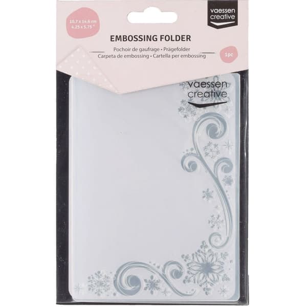 Embossing Folder A6 - Snowflake Corner - Vaessen