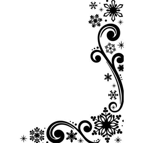 Embossing Folder A6 - Snowflake Corner - Vaessen