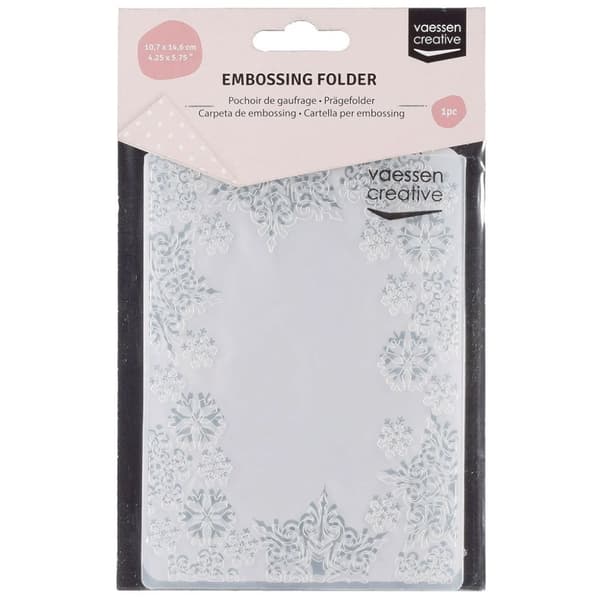 Embossing Folder A6 - Snowflake Trim - Vaessen