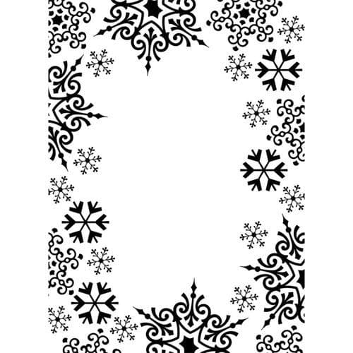 Embossing Folder A6 - Snowflake Trim - Vaessen