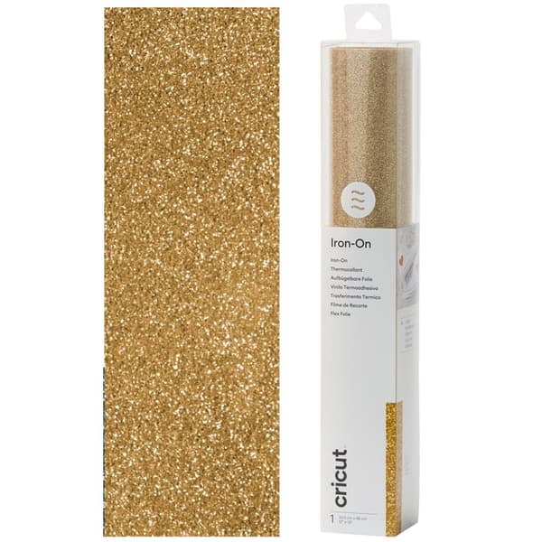 Heat Transfer Glitter Iron-On - Gold 30 x 48 cm - 1 ark