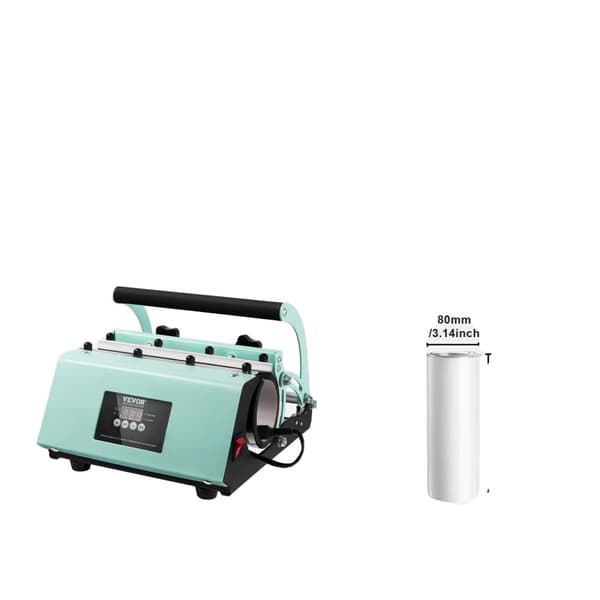 VEVOR Tumbler Värmepressmaskin, 580W Effekt, 20oz Tumblers Ingår,ljusgrön