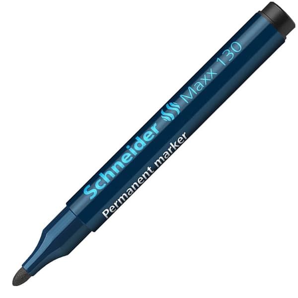 SCHNEIDER Maxx 130 Permanent Marker, Rund, 1-3 mm, Sort
