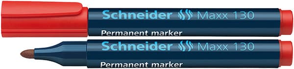 SCHNEIDER Maxx 130 permanent tusch, rund, 1-3 mm, rød