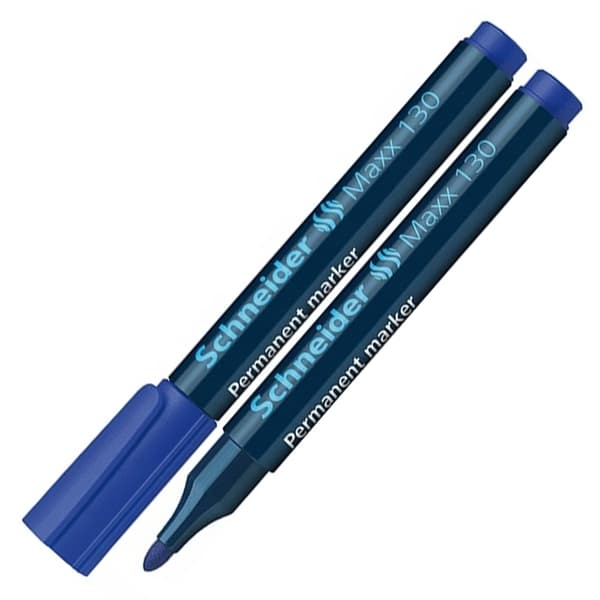 SCHNEIDER Maxx 130 permanent markör, rund, 1-3 mm, blå
