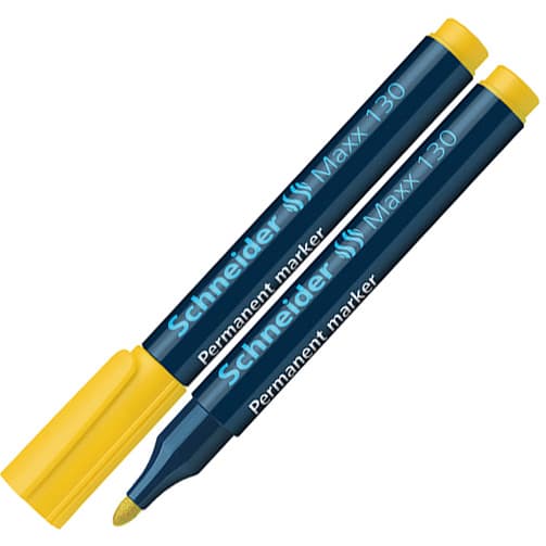 SCHNEIDER Maxx 130 Permanent Marker, Rund, 1-3 mm, Gul