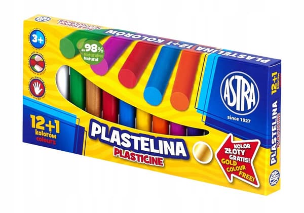 Plasticine Astra 13 Farver 12+1 AS303115007
