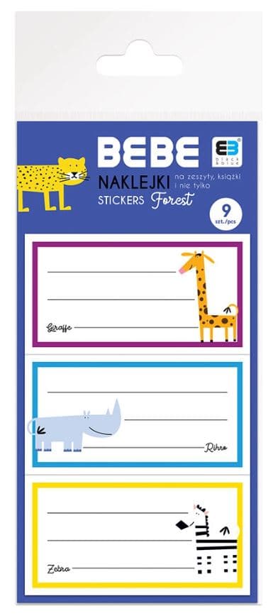 School Stickers B&B Animals Interdruk 9 Stickers