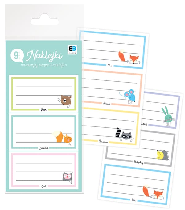 Notebook Stickers 9st B&B Kids Pastell Interdruk