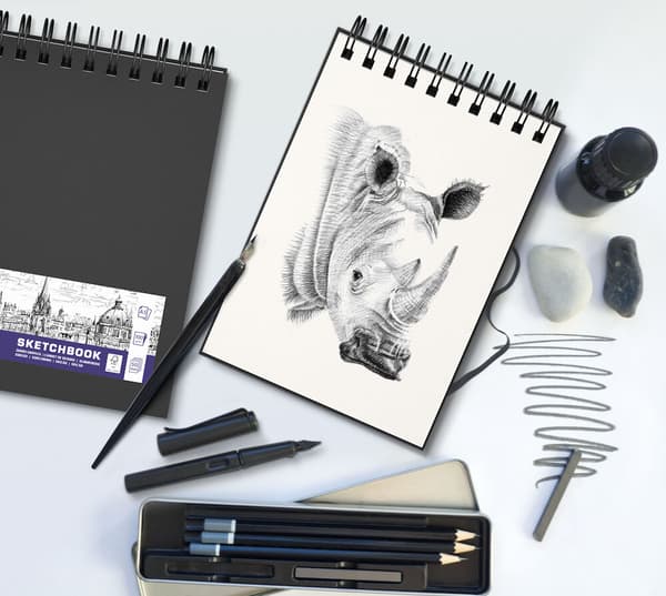 Oxford Art Sketchbook A4 50k 100g Black Hamelin 400152648