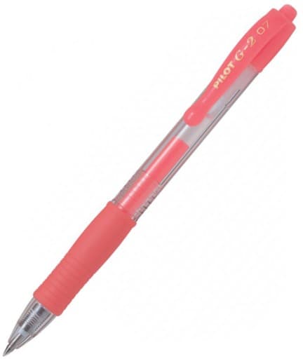 Pilot G2 Gel Pen Automatisk Neonröd PIBL-G2-7-NR
