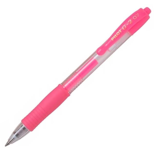Pilot G2 Gel Pen Automatisk Neon Rosa PIBL-G2-7-NP