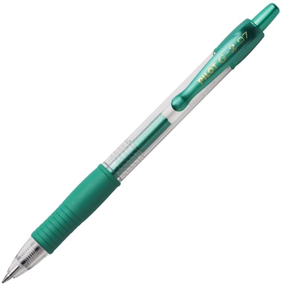 Pilot G2 Gel Pen Automatisk Grøn Metallic PIBL-G2-7-MG