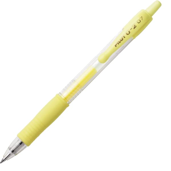 Pilot G2 Gel Pen Automaattinen pastellikeltainen PIBL-G2-7-PAY