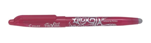 Pilot Frixion Kuglepen Pink Med Viskelæder BL-FR7-P