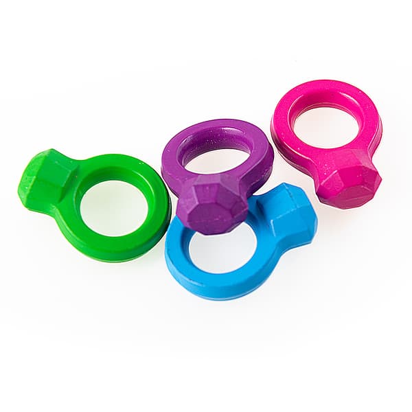 Lyse Crayons Ringe 8 stk. 4 farver Strigo SSC044