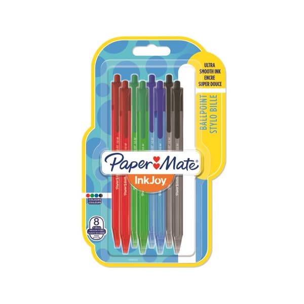 Paper-Mate Inkjoy 100RT automatisk kuglepen /8 stk/ 1956359