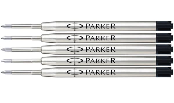 Parker Z02 Standard Kulspetspenna Refill Svart ""M"" 2119153 SET MED 5X